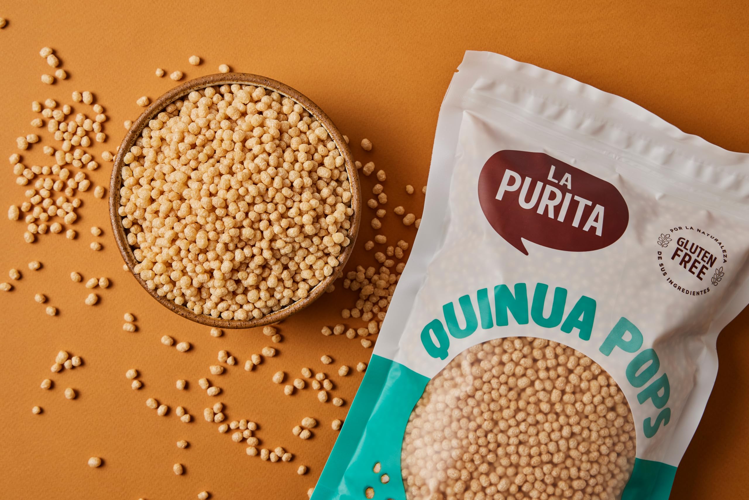 La Purita Quinoa Pops on the go, a convenient snack.