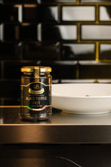 Creamy black truffle pâté with pasta for a luxurious finish