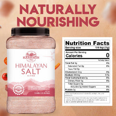 LA SALT CO Kashmir pink salt 5lbs jar back view with packaging