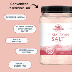 Pink Himalayan salt in a glass bowl ready to finish dishes