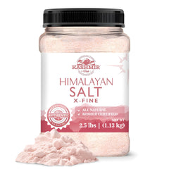 LA SALT CO Kashmir pink salt jar with fine grains for cooking