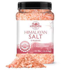 LA SALT CO Kashmir Pink Himalayan salt jar label on, ideal for premium seasoning prep.
