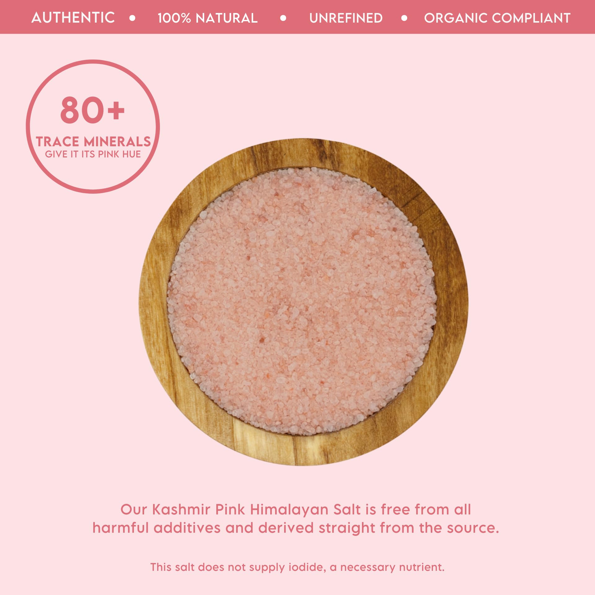 LA SALT CO Kashmir pink salt packaging on display