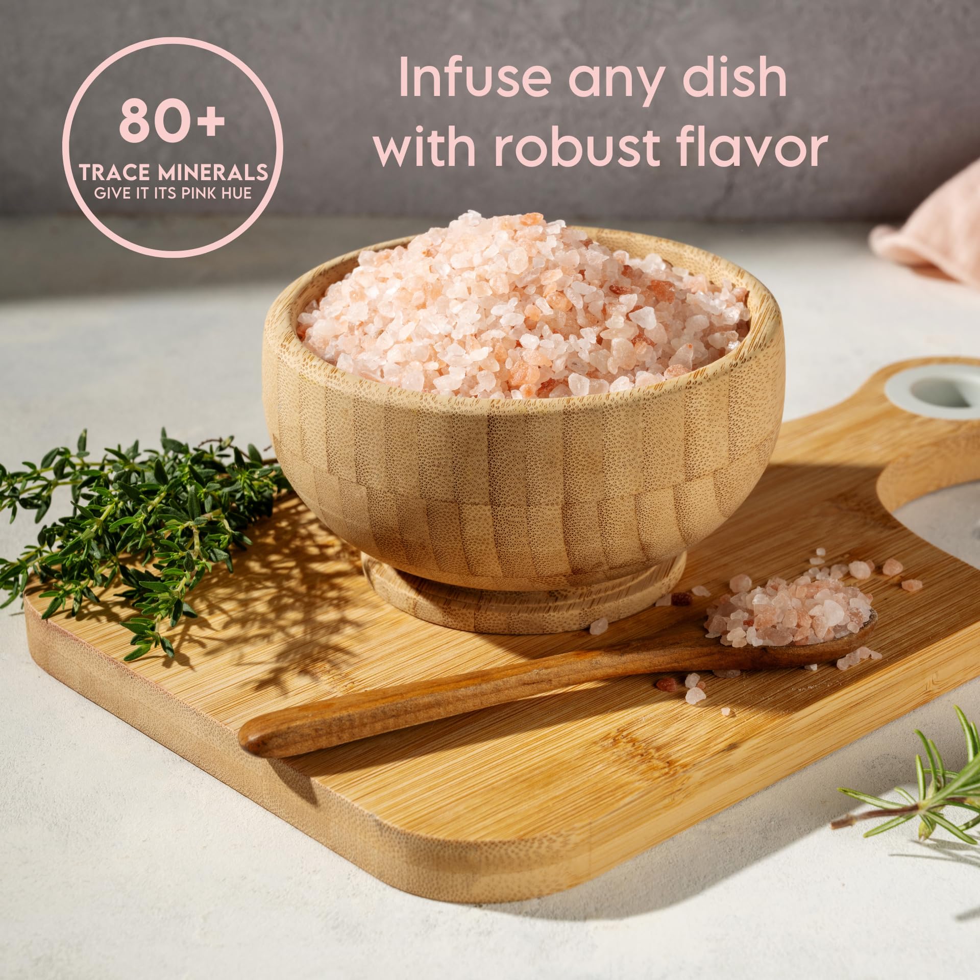 Popcorn sprinkled with Kashmir pink Himalayan salt