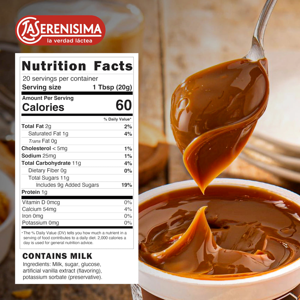 La Serenisima Dulce de Leche drizzle on pancakes for breakfast sweetness.