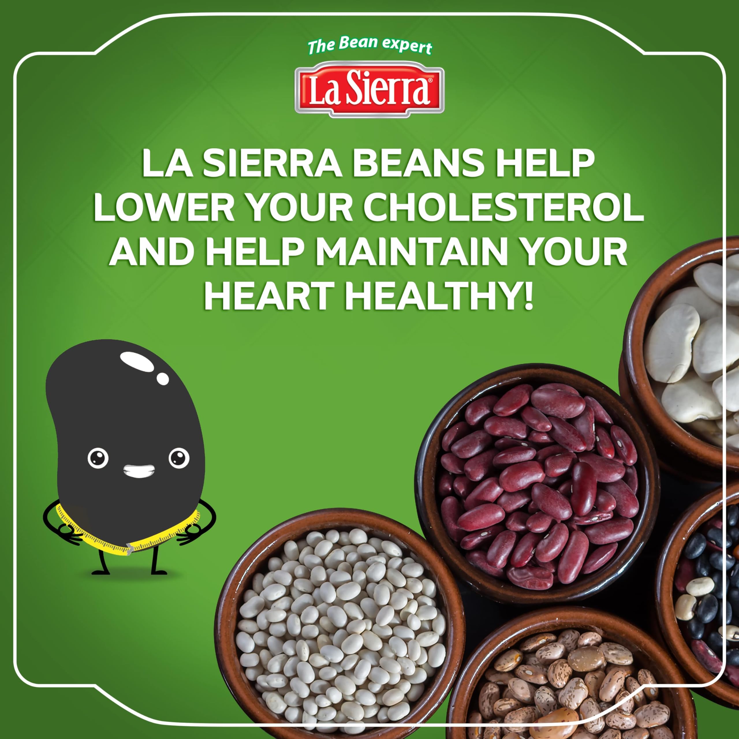 Ingredients label on La Sierra refried black beans container