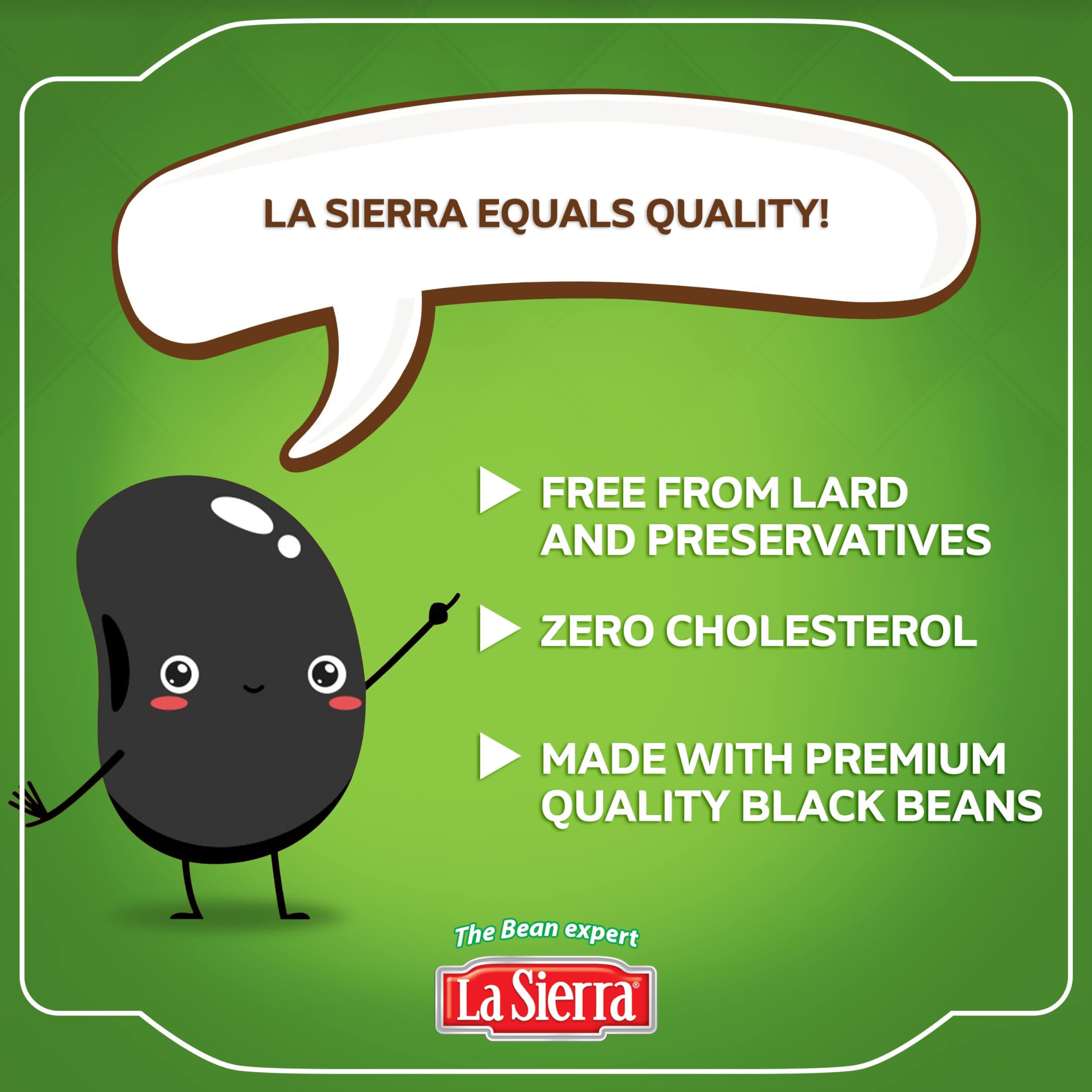 La Sierra refried black beans in a tortilla taco assembly