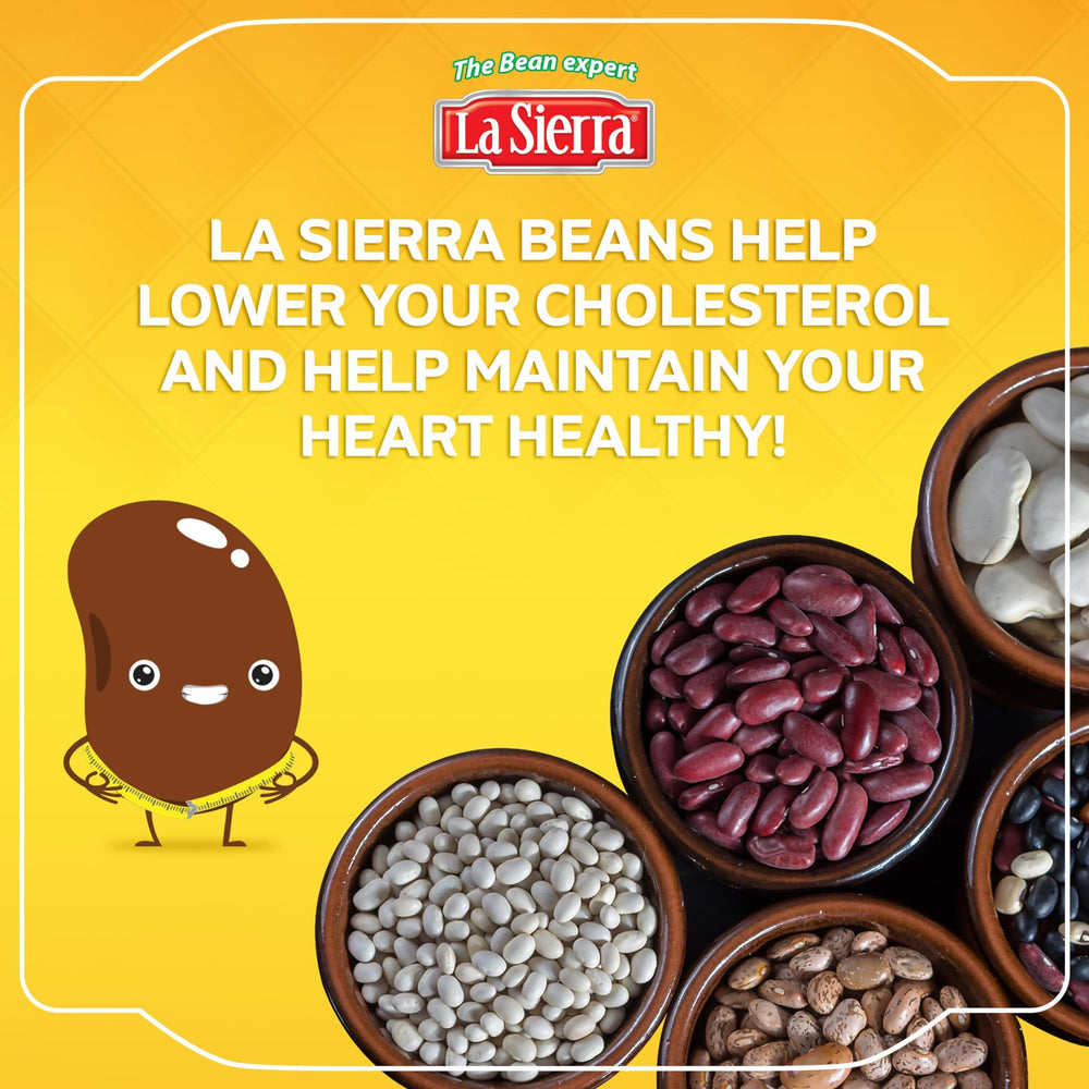 La Sierra Refried Pinto Beans ingredients page emphasizes simple plant-based components.