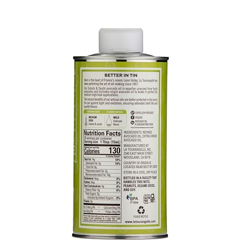 La Tourangelle Avocado Oil close-up highlighting artisanal quality.