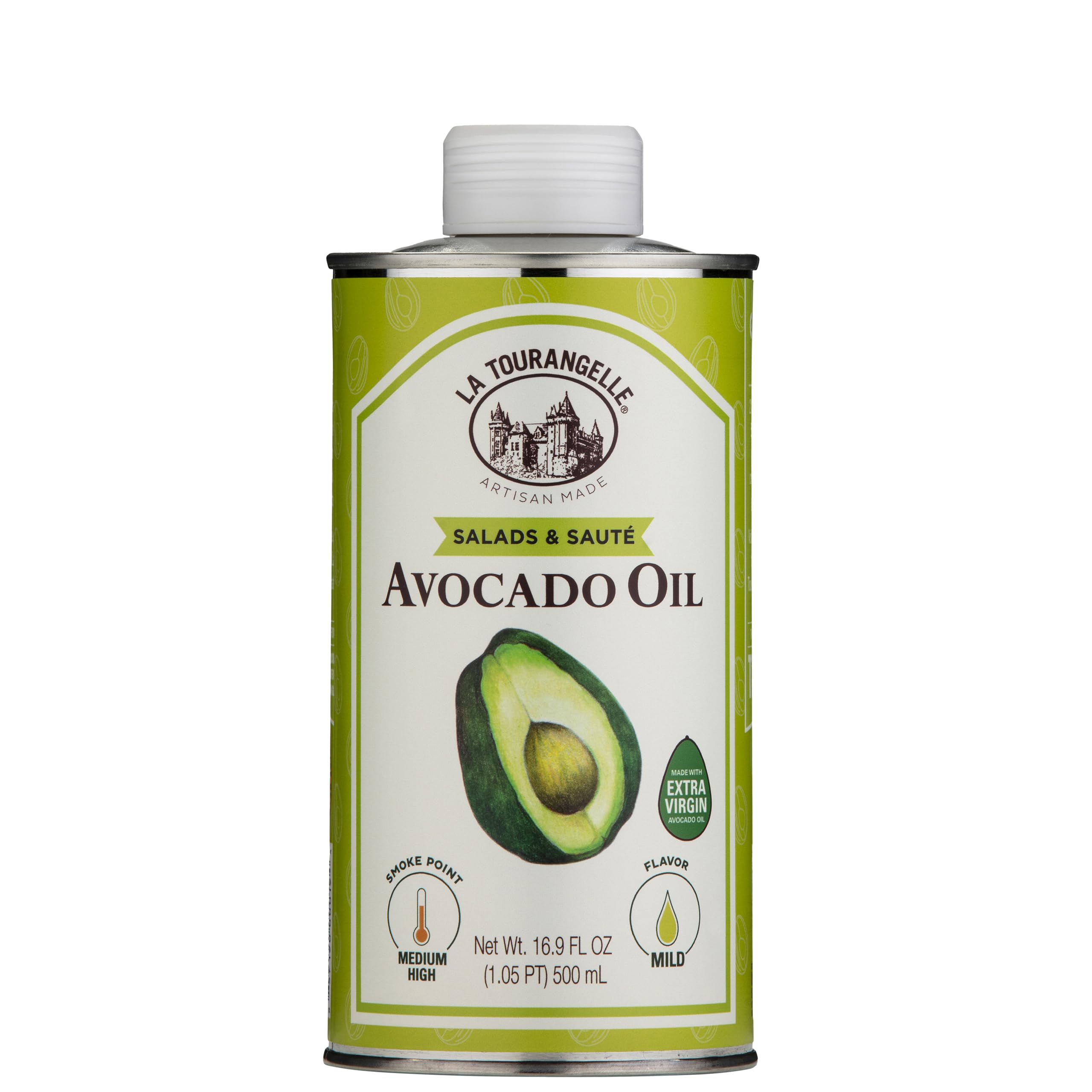 La Tourangelle Avocado Oil emerald bottle for vibrant salad dressings.
