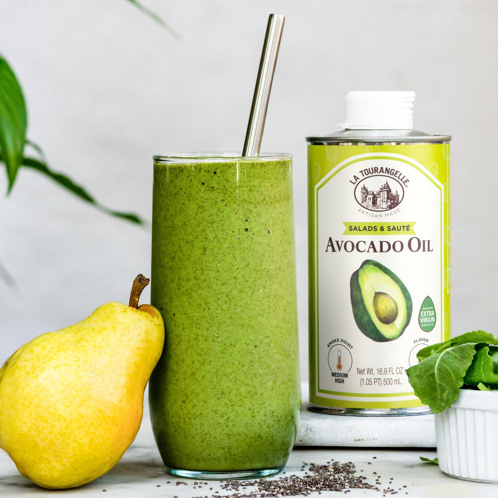La Tourangelle Avocado Oil used on skin and hair care routine.