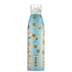 La Tourangelle baking spray on a non-stick surface demonstrating even coating.
