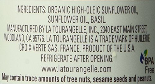 La Tourangelle Basil Oil bottle on a kitchen counter showcasing artisanal heritage.