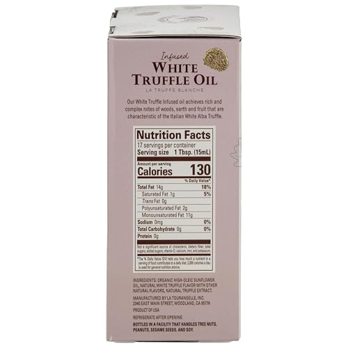 La Tourangelle Black Truffle Oil bottle adding savory forest notes to vegetables.