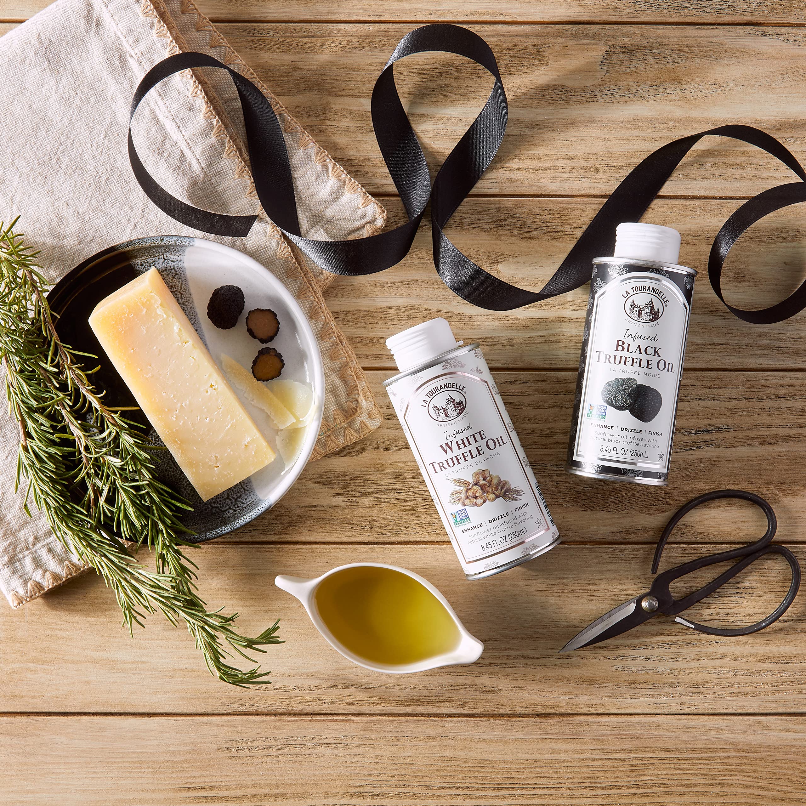 La Tourangelle Black Truffle Oil with roasted vegetables for rich flavor.