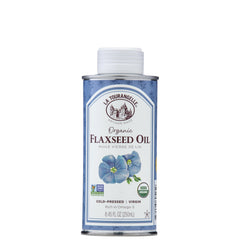 La Tourangelle flaxseed oil with nutty flavor enhances smoothies and dressings.