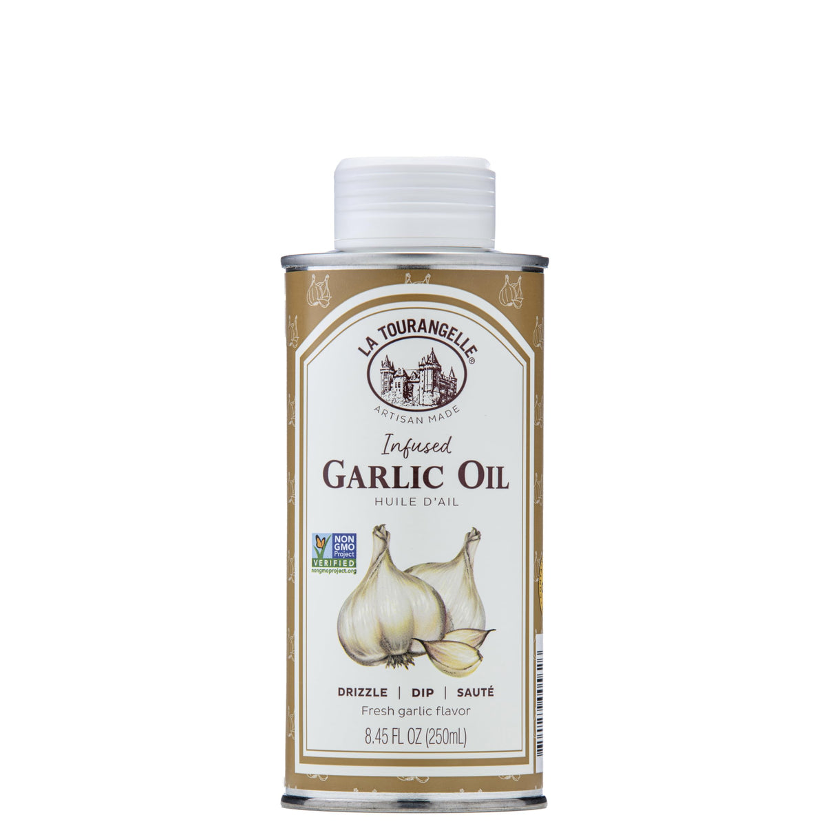 La Tourangelle Garlic Oil bottle with fresh garlic aroma for versatile cooking