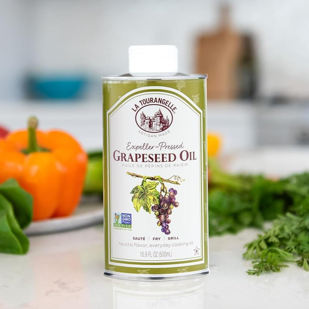 La Tourangelle grapeseed oil cast iron skillet seasoning supports even browning