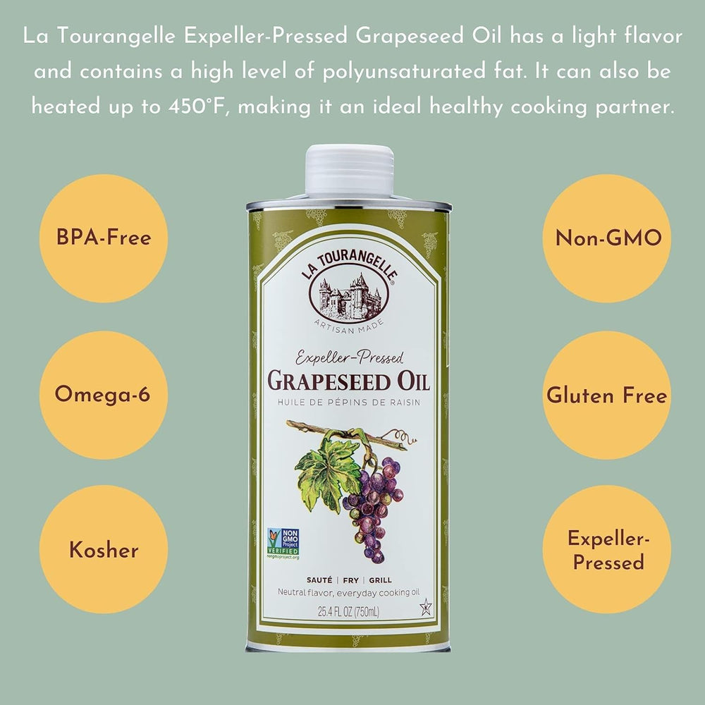La Tourangelle grapeseed oil grilling reveals clean flavor with minimal smoking