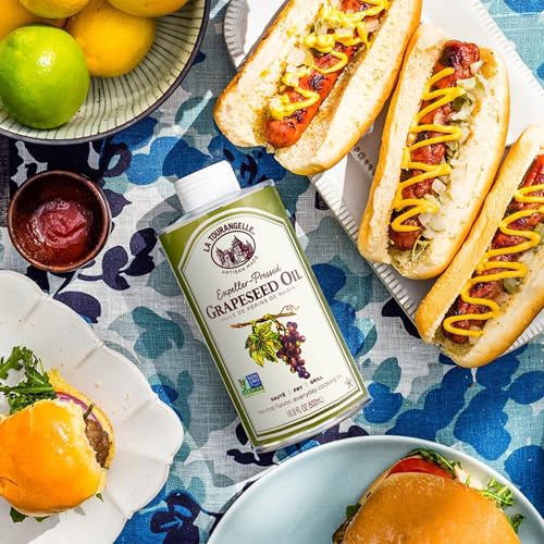 La Tourangelle grapeseed oil ingredient closeup emphasizes purity and high-heat performance