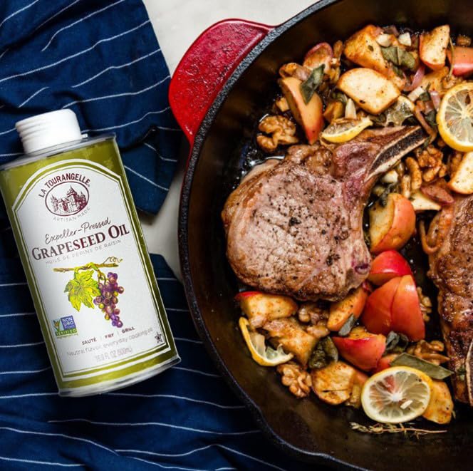 La Tourangelle grapeseed oil skin and hair use for lightweight moisturization