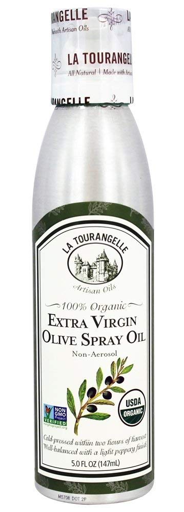 La Tourangelle olive oil spray bottle for light, even application in cooking.