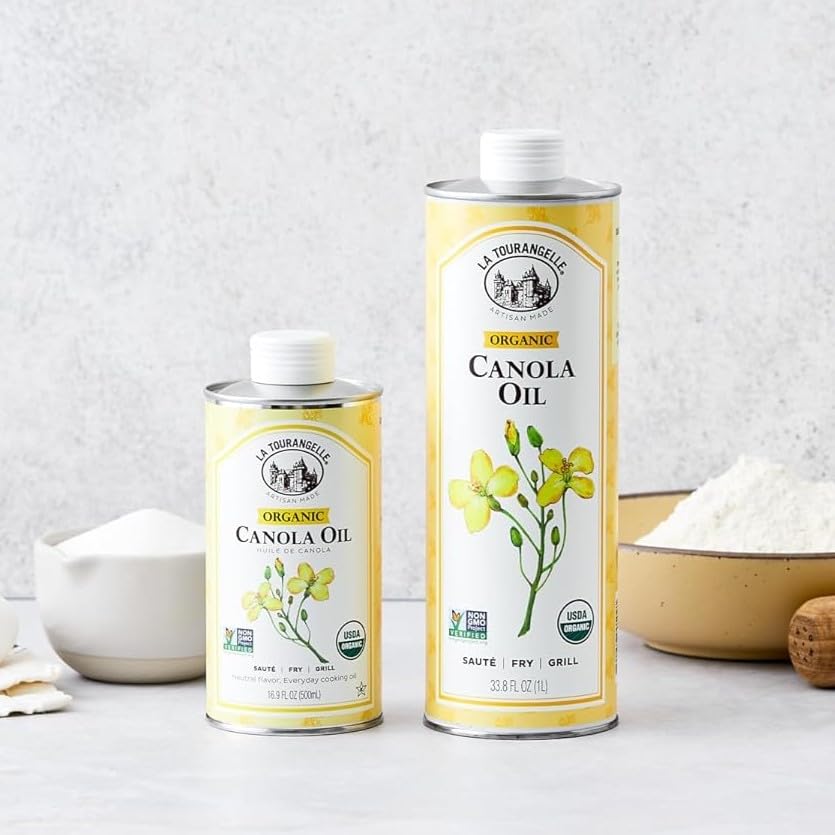 La Tourangelle Organic Canola Oil sizzle pan for sautéing vegetables.