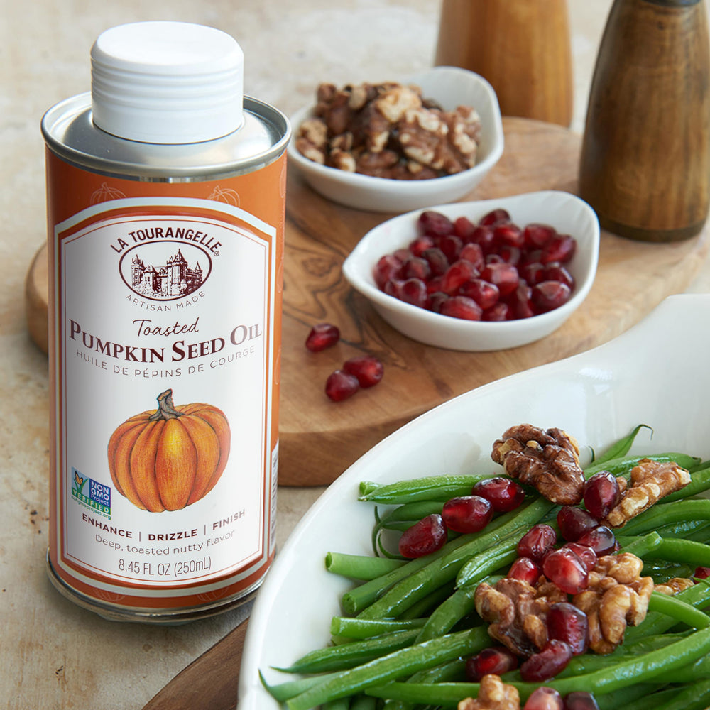 La Tourangelle pumpkin seed oil for meal prep and quick flavor boost.