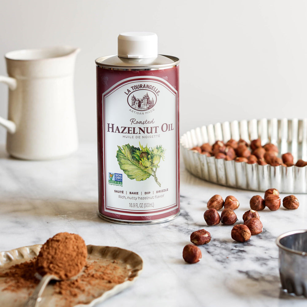 La Tourangelle hazelnut oil drizzle over pastries brings nutty aroma