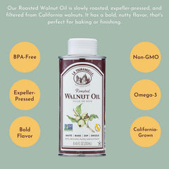 La Tourangelle roasted walnut oil on pasta delivers a silky, nutty finish.