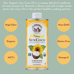 La Tourangelle Sun Coco Oil ingredients reveal organic sunflower and coconut oils.