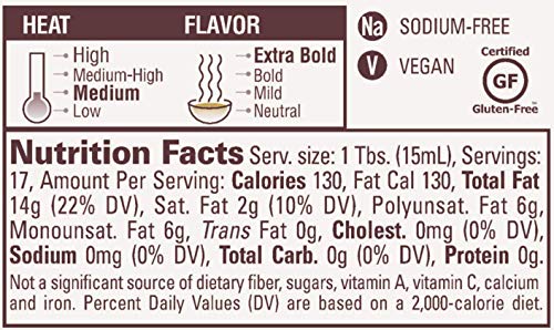 La Tourangelle Toasted Sesame Oil bottle label close-up, highlights premium ingredients and authentic aroma.