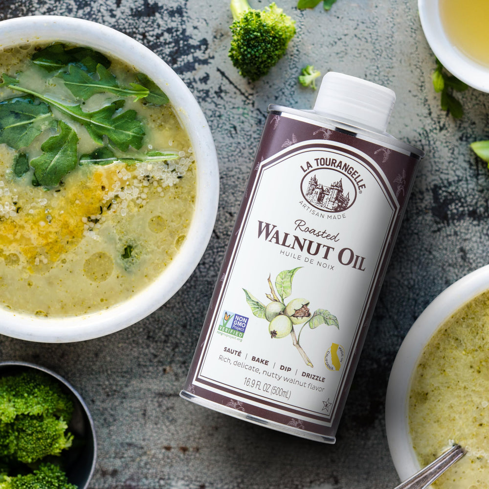 La Tourangelle walnut oil pan cooking offers rich, nutty flavor for sautéing.