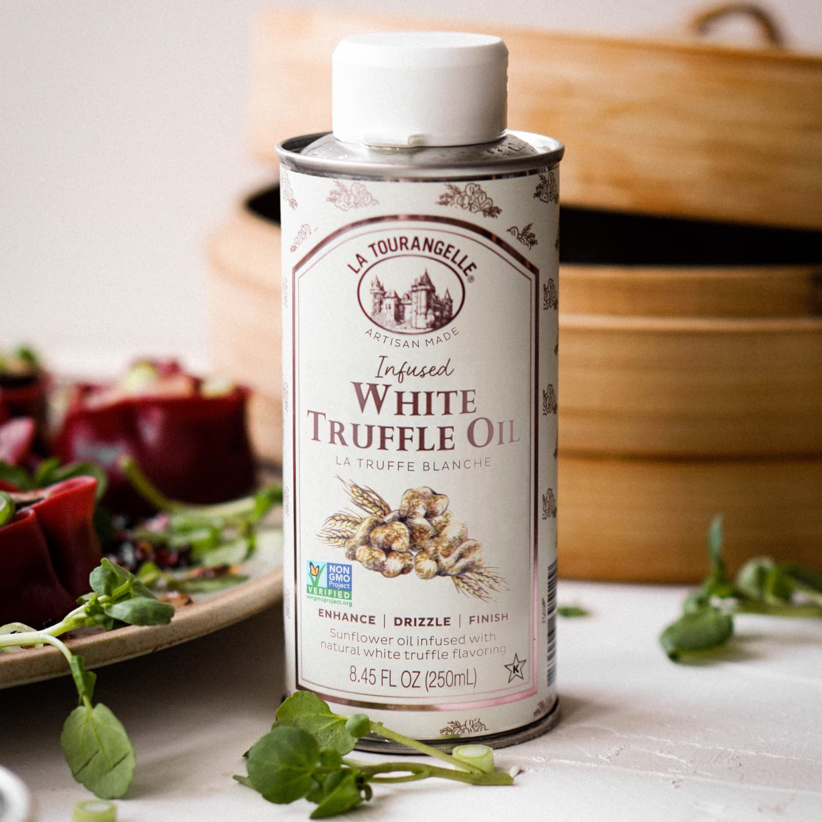 La Tourangelle White Truffle Oil enhances a comforting soup bowl.