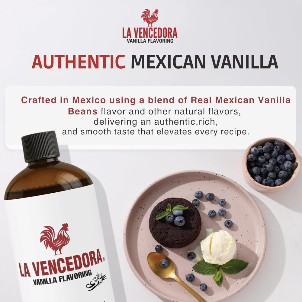 Dessert plated with vanilla aroma signals warm, comforting flavor.