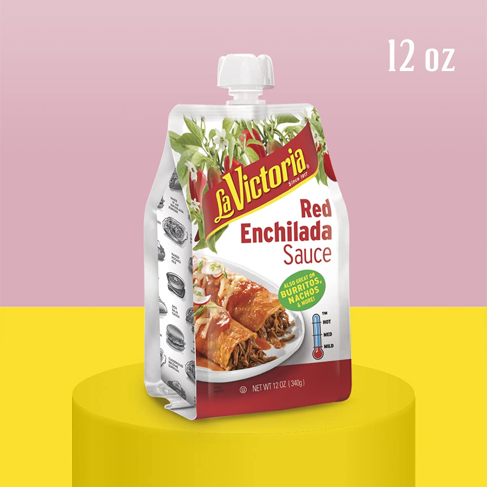 La Victoria Red Enchilada Sauce adds balanced heat to potato soup.