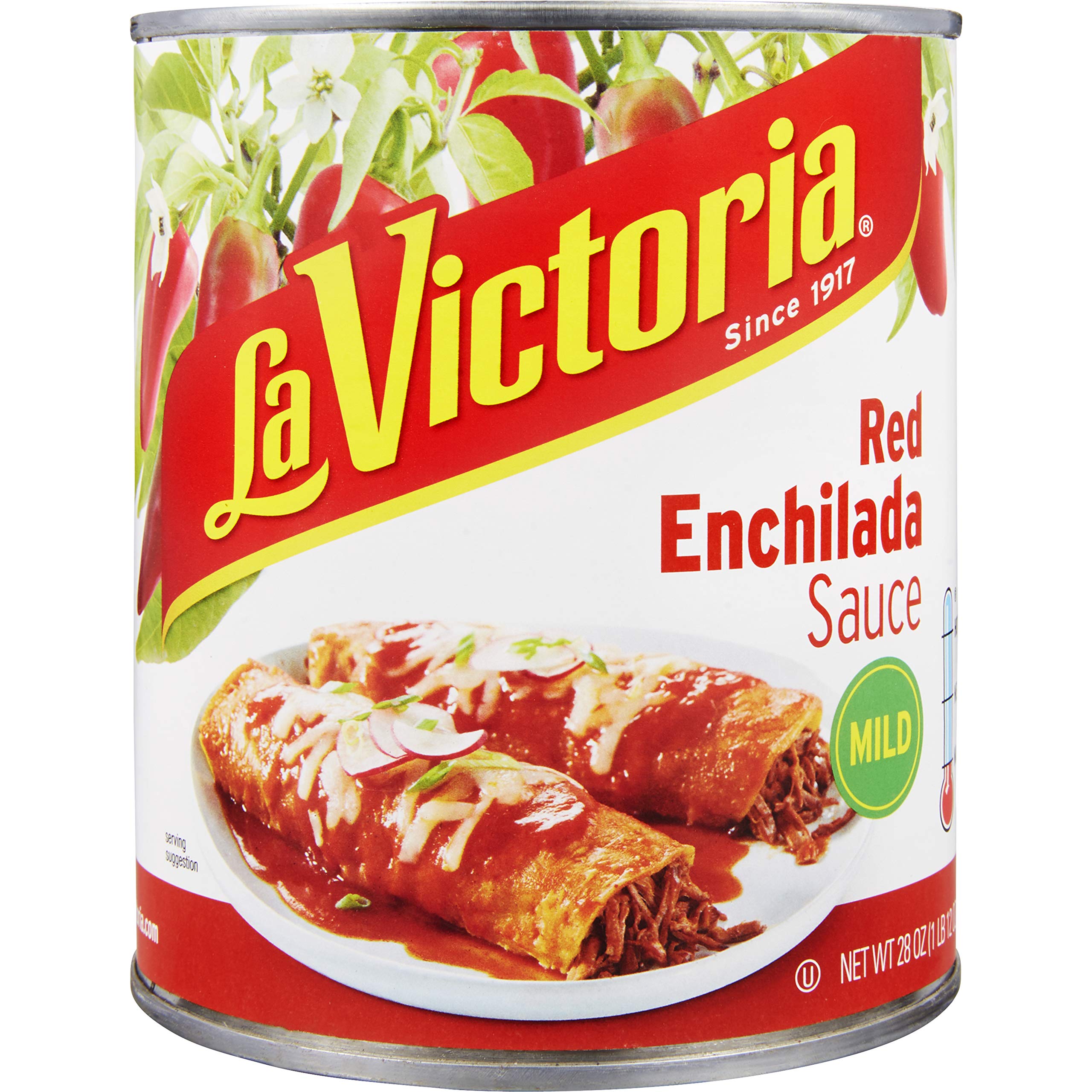 La Victoria red enchilada sauce traditional jar with rich color for easy weeknight meals.