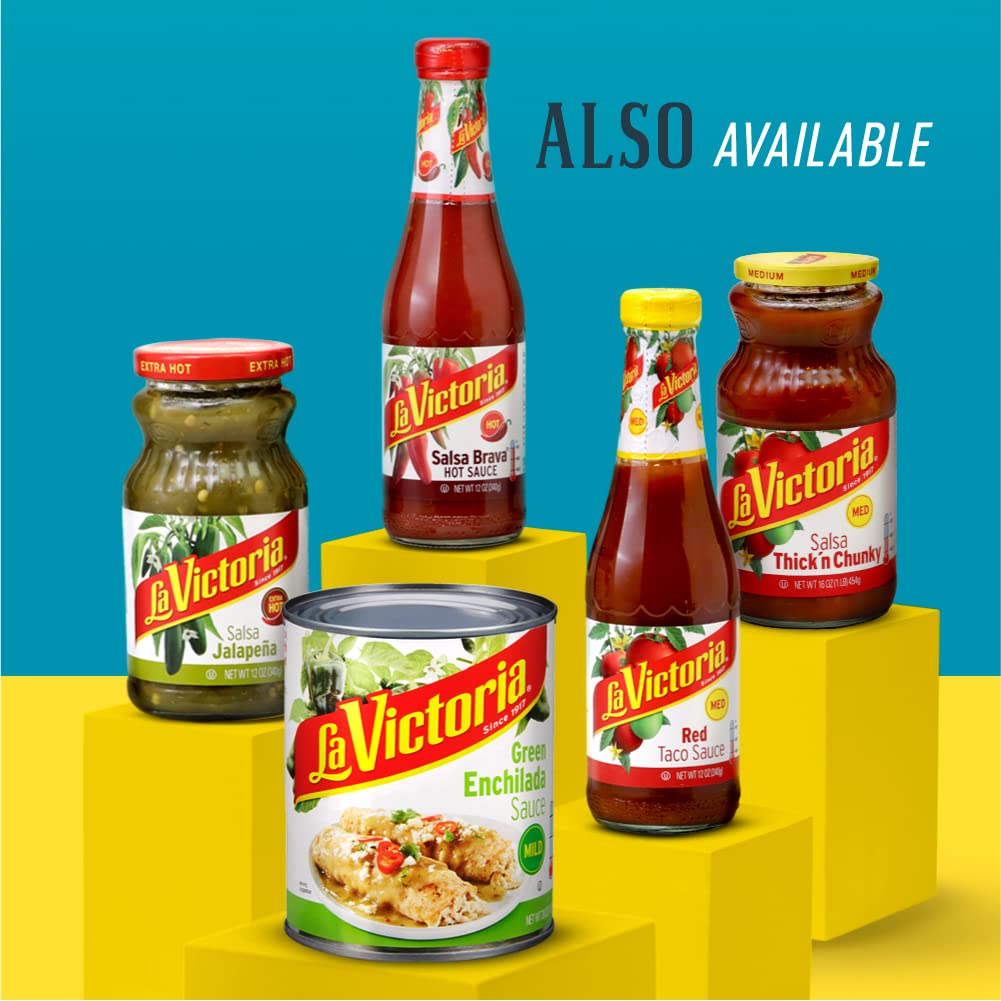 La Victoria Suprema Medium Salsa label details showing kosher-certified quality