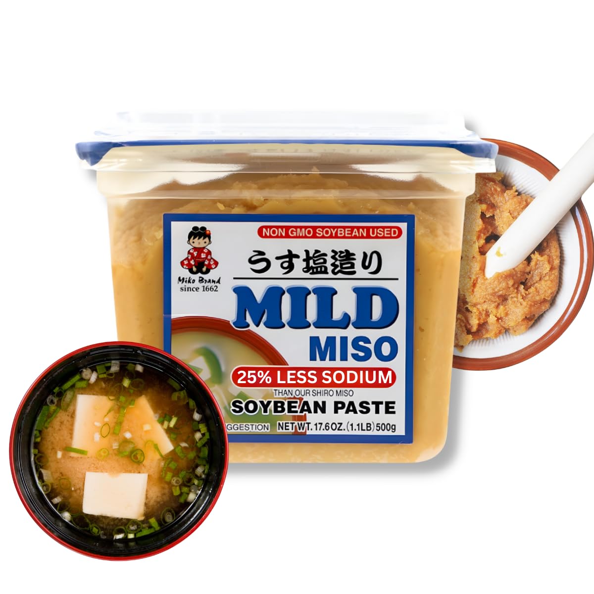 LA VOIE FOODS Miko Miso pack shot shows 17.6 oz jar for pantry-ready use.