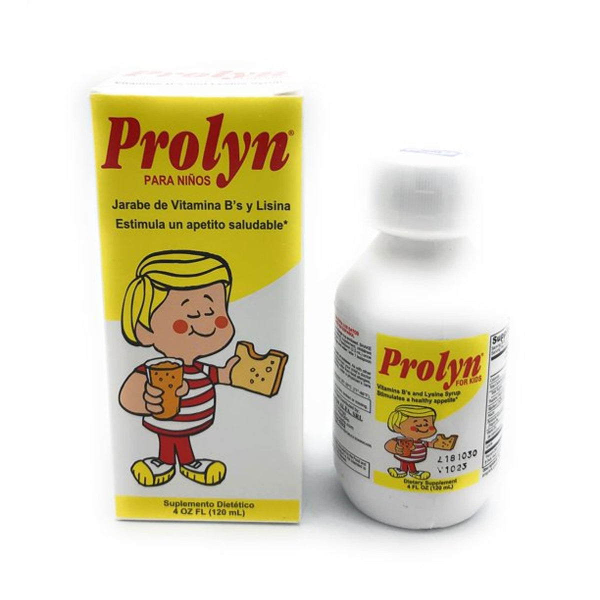 Laboratorios Alfa Prolyn Kids Syrup bottle for easy daily dosing.