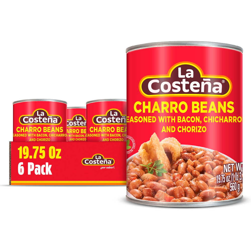 La Costeña Charro Beans pull-tab can for quick heat-and-serve meals.