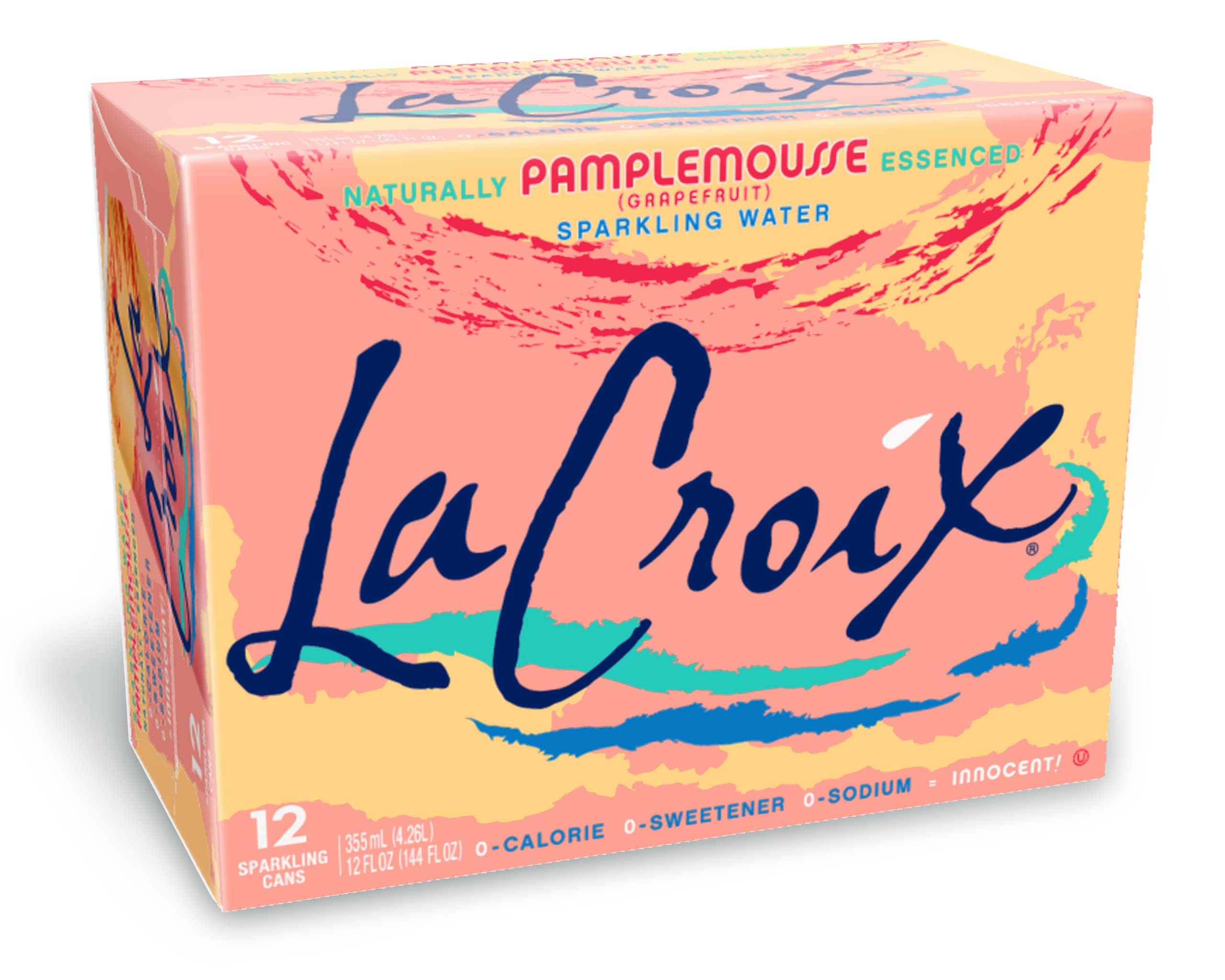 La Croix Grapefruit pack of twelve cans—zero calories for a light, refreshing choice.