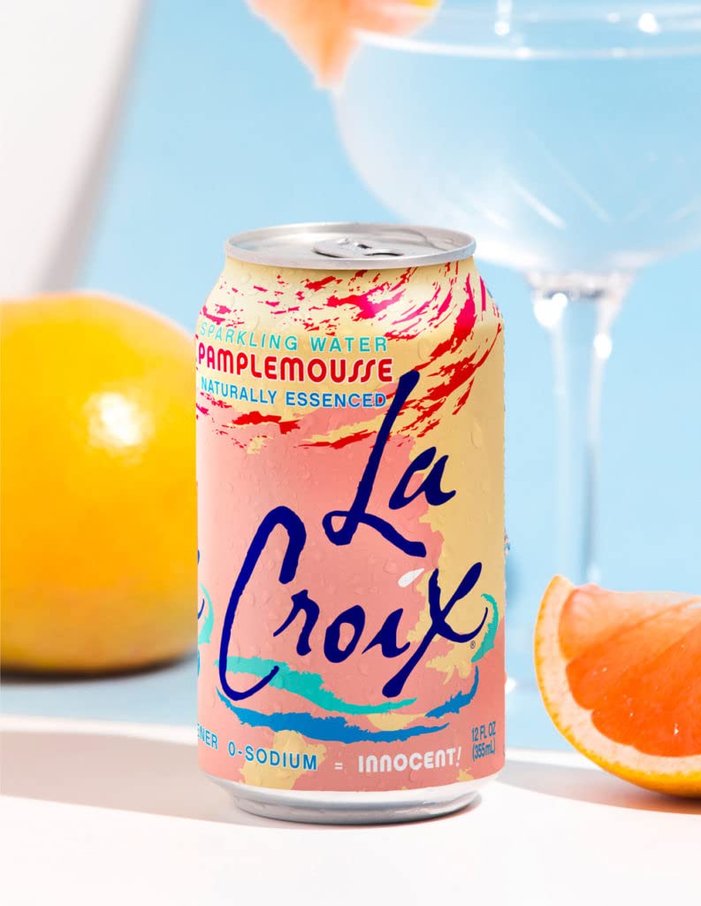 La Croix Grapefruit in fridge door display offering a ready-to-refresh option.