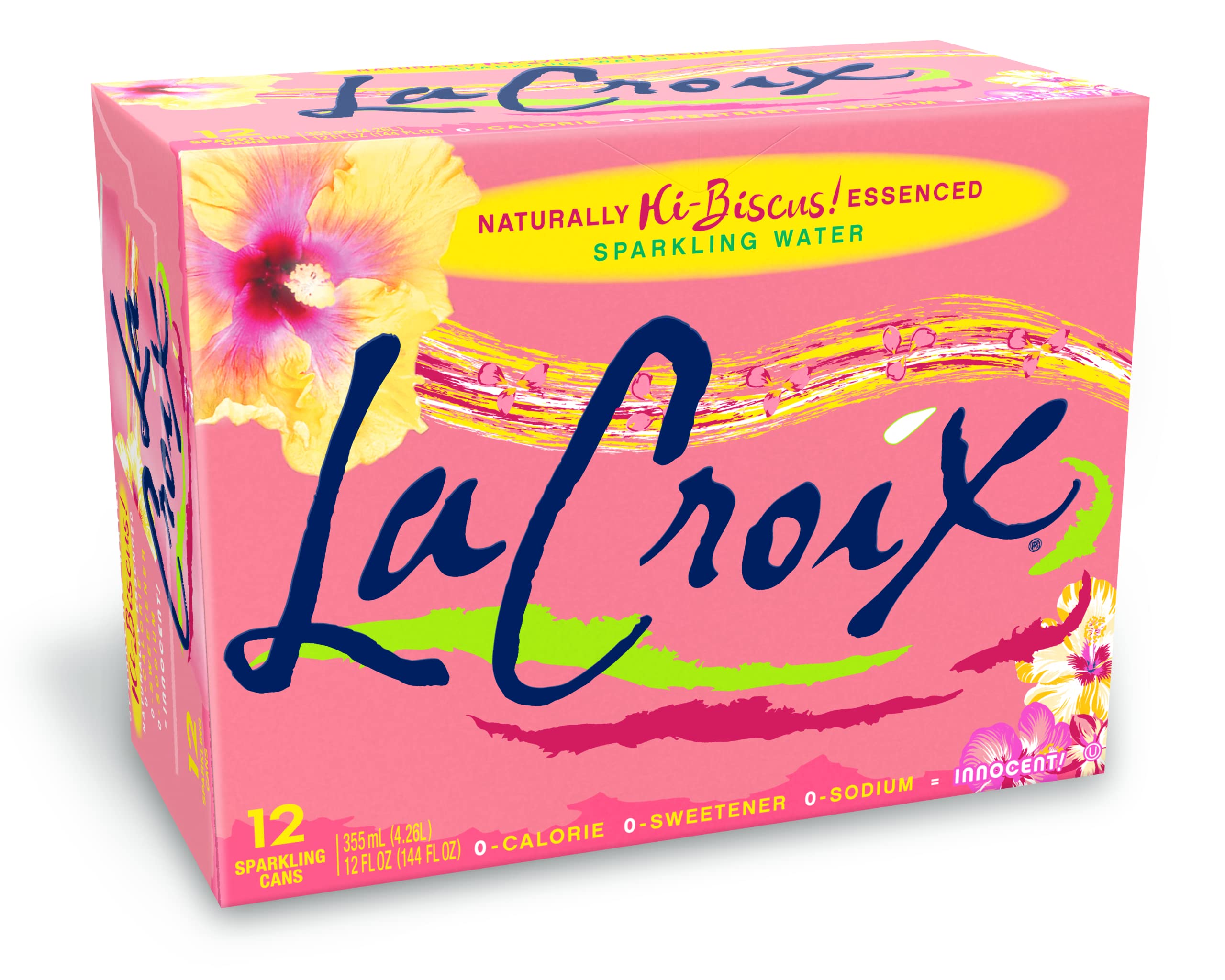 La Croix Hi-Biscus bottle pour reveals bright flavor and zero calories.