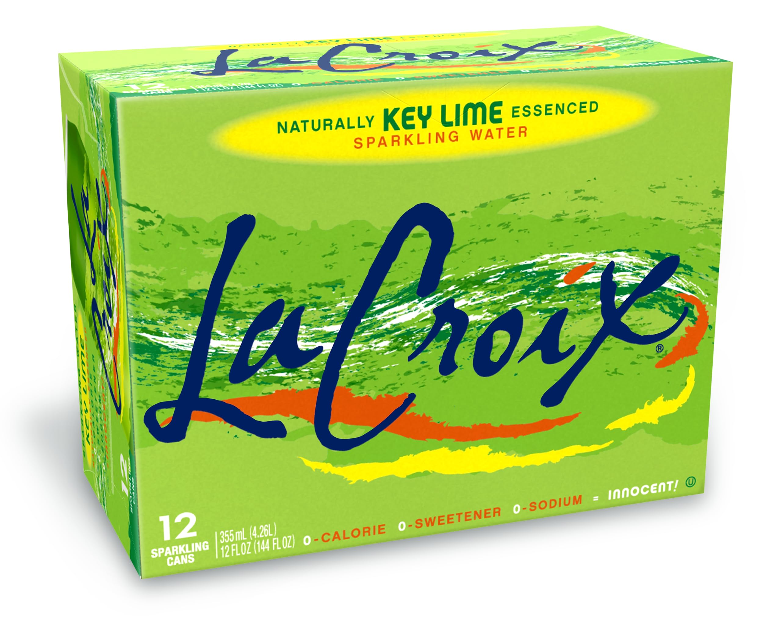 La Croix Key Lime bottle hero shows crisp, calorie-free flavor.