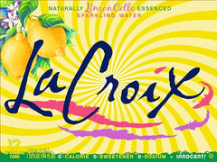 La Croix LimonCello glass serving highlights a crisp lemon finish