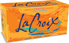 La Croix Orange sparkling water bottle with fresh citrus aroma for refreshing hydration