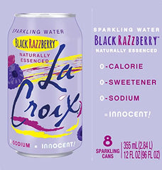 La Croix 8-pack on shelf showcases sustainable, recyclable packaging.