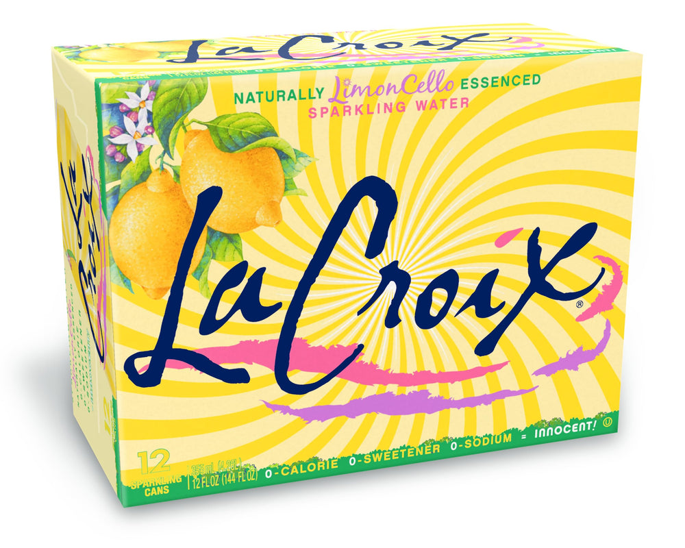 La Croix LimonCello sparkling water bottle with lemon accent for refreshing taste
