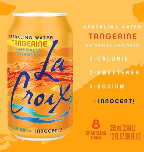 La Croix Tangerine display suggests versatile use with meals, workouts, or gatherings